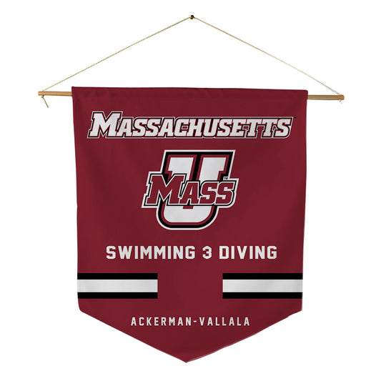 UMass - NCAA Women's Swimming & Diving : Diya Ackerman-Vallala - Pennant - 18" x 21"-0