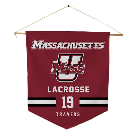 UMass - NCAA Men's Lacrosse : Robbie Travers - Pennant - 18" x 21"-0