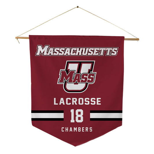 UMass - NCAA Men's Lacrosse : Cam Chambers - Pennant - 18" x 21"-0