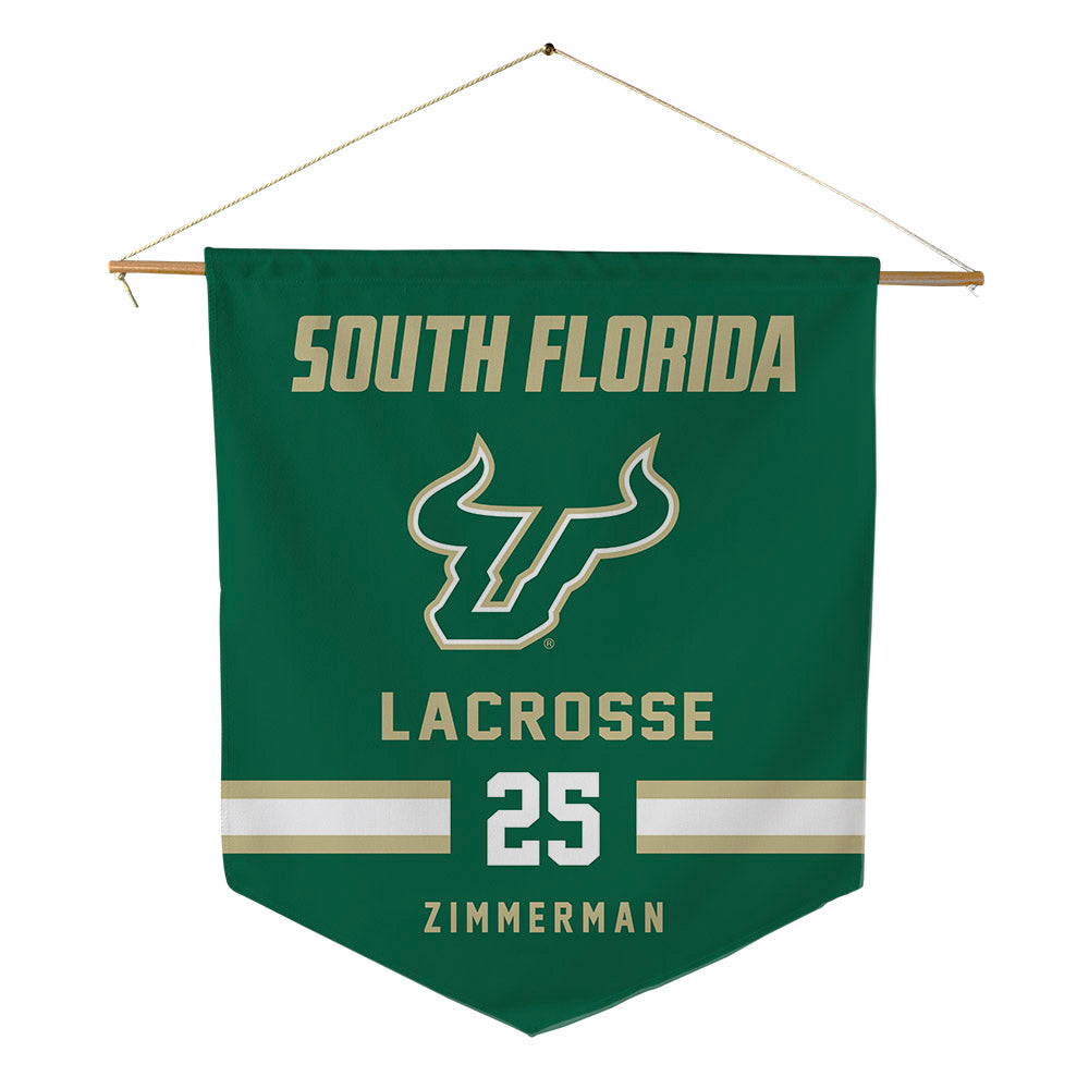 USF - NCAA Women's Lacrosse : Morgan Zimmerman - Pennant - 18" x 21"-0