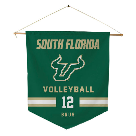 USF - NCAA Women's Volleyball : Addy Brus - Pennant - 18" x 21"-0