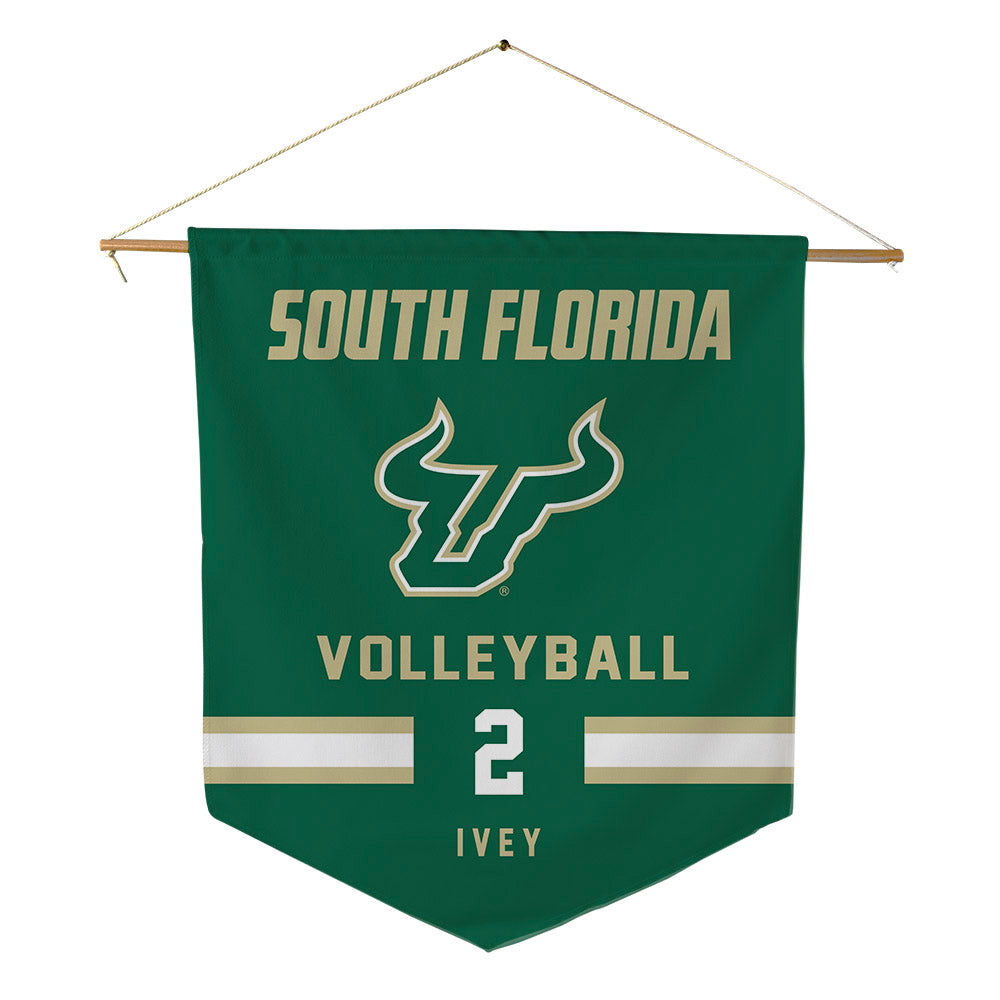 USF - NCAA Women's Volleyball : Laila Ivey - Pennant - 18" x 21"-0