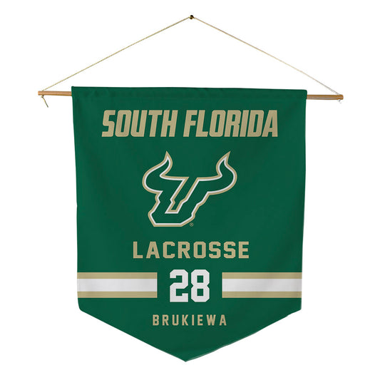 USF - NCAA Women's Lacrosse : Grace Brukiewa - Pennant - 18" x 21"-0