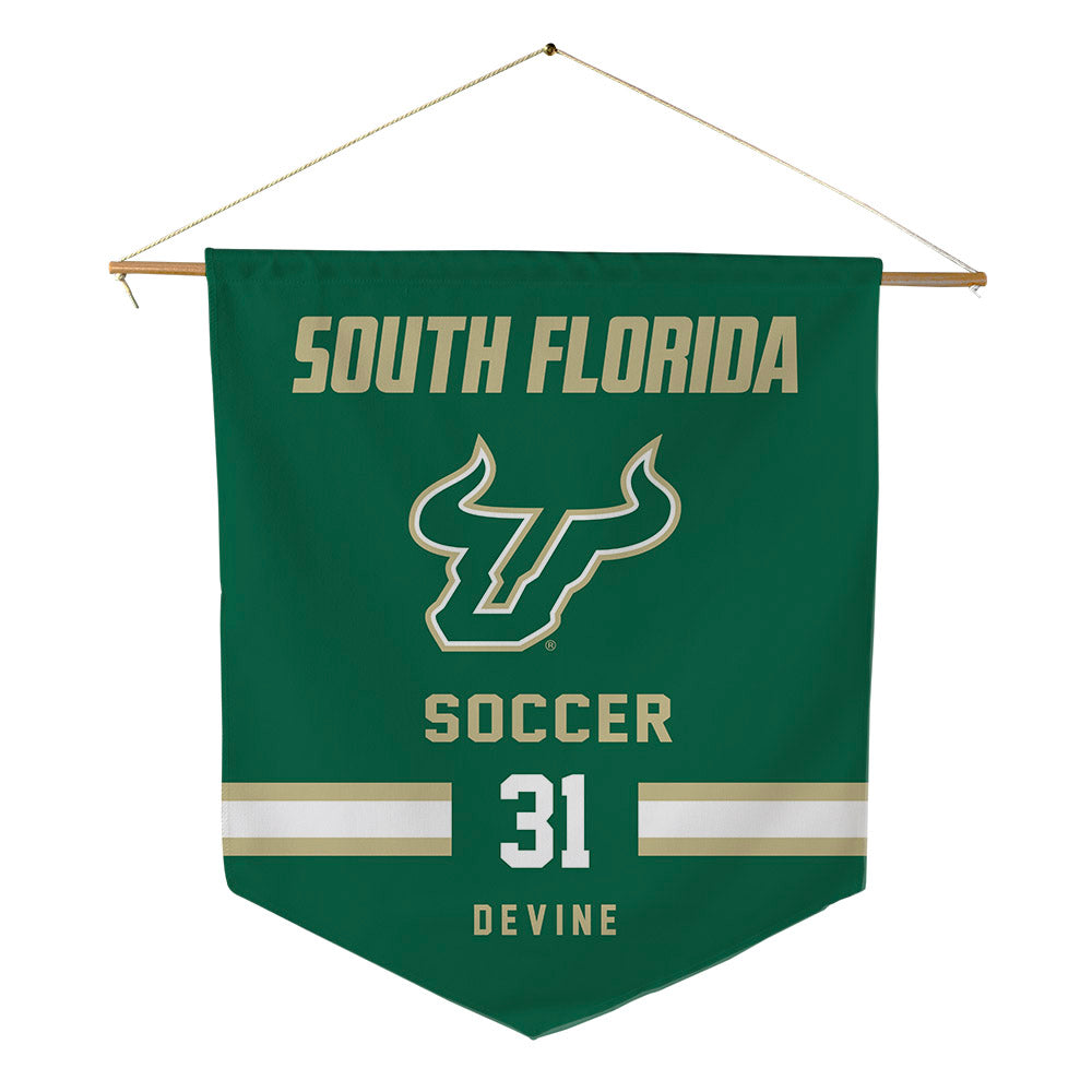 USF - NCAA Men's Soccer : Timmy Devine - Pennant - 18" x 21"-0