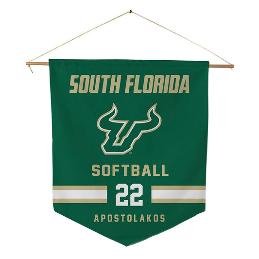 USF - NCAA Softball : Julia Apostolakos - Pennant - 18" x 21"-0