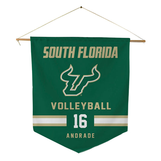 USF - NCAA Women's Volleyball : Maria Clara Andrade - Pennant - 18" x 21"-0