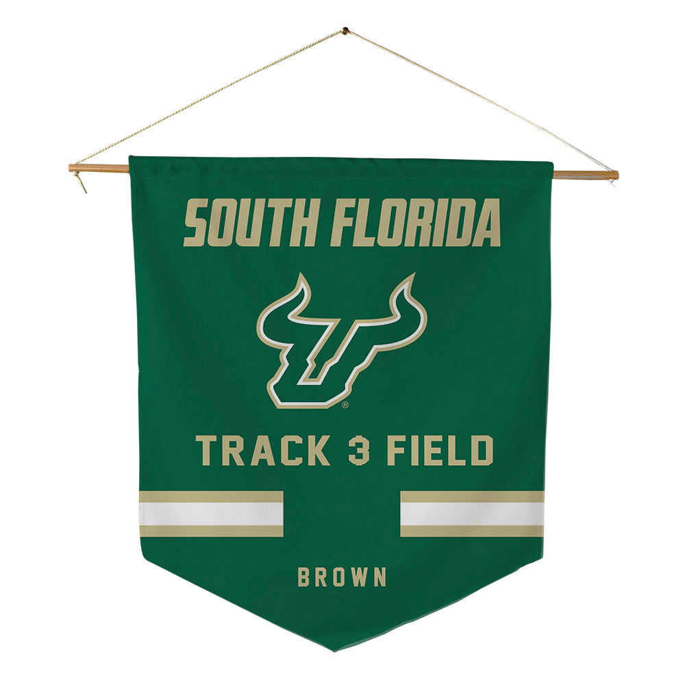 USF - NCAA Men's Track & Field : Javon Brown - Pennant - 18" x 21"-0
