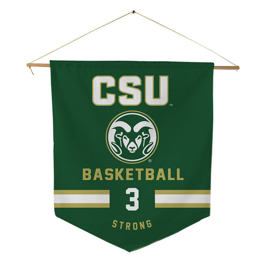 Colorado State - NCAA Men's Basketball : Josiah Strong - Pennant - 18" x 21"-0