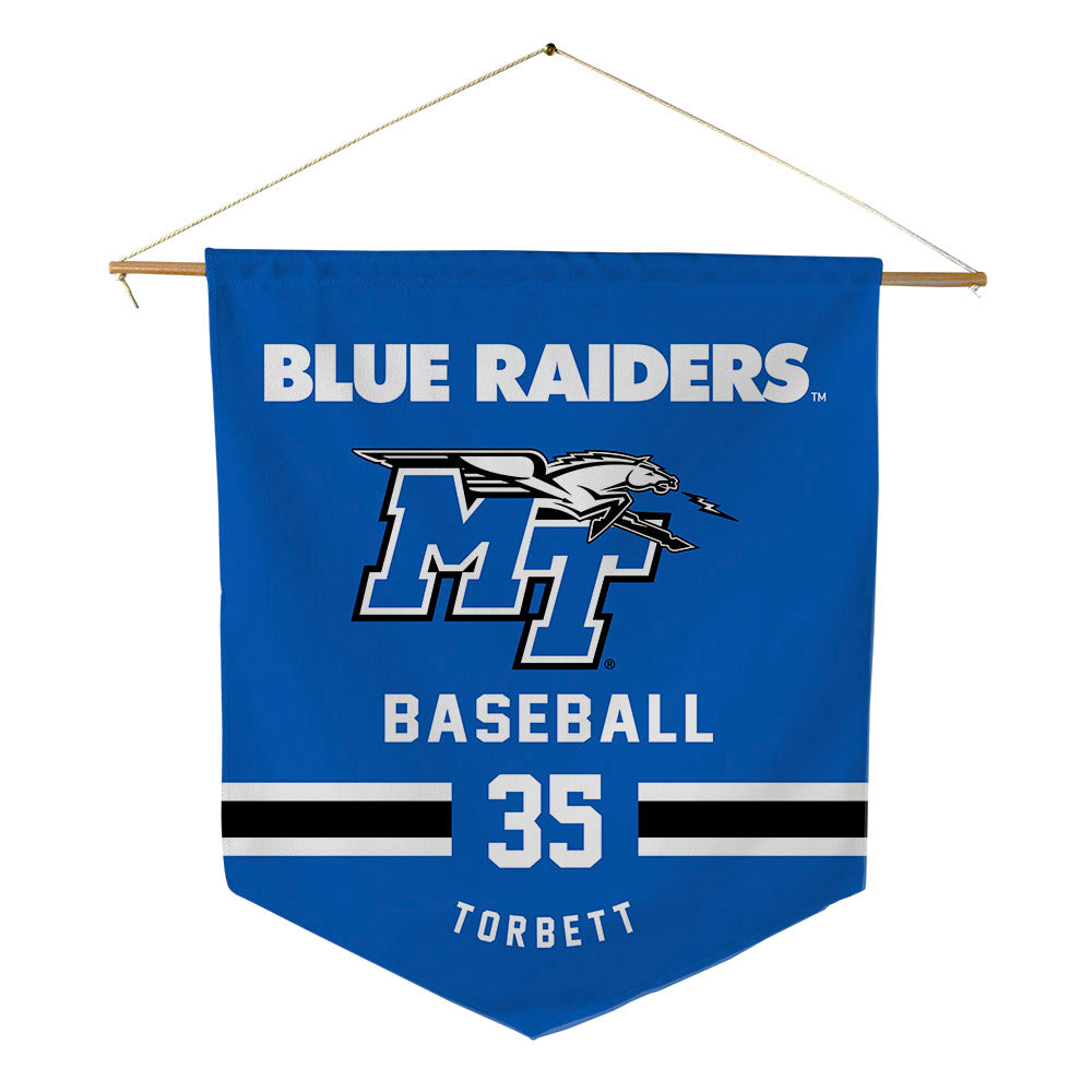 MTSU - NCAA Baseball : Cole Torbett - Pennant - 18" x 21"-0