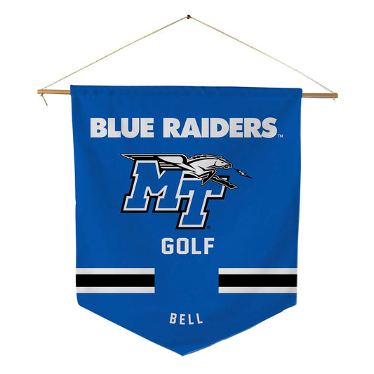 MTSU - NCAA Men's Golf : Charlie Bell - Pennant - 18" x 21"-0
