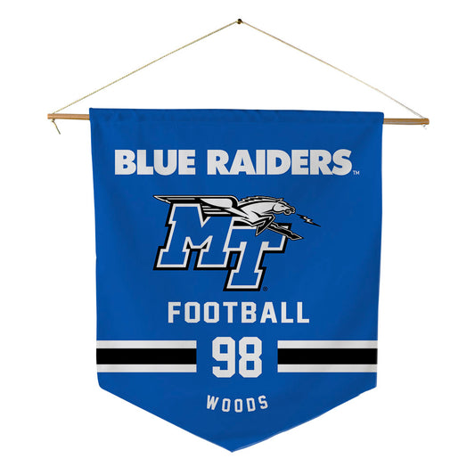MTSU - NCAA Football : Shakai Woods - Pennant - 18" x 21"-0