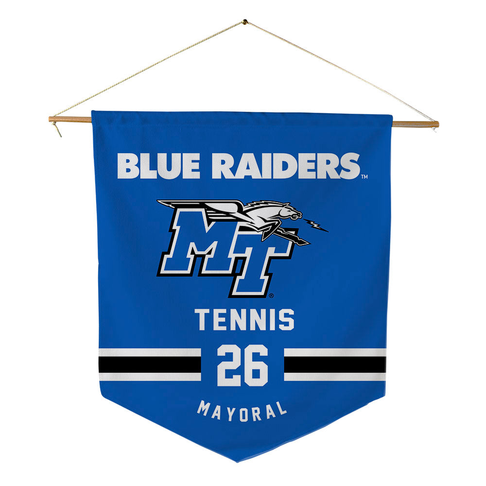 MTSU - NCAA Men's Tennis : Antoine Mayoral - Pennant - 18" x 21"-0