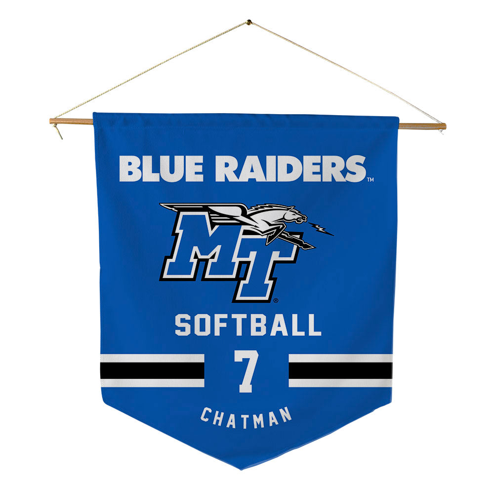 MTSU - NCAA Softball : Kennedy Chatman - Pennant - 18" x 21"-0