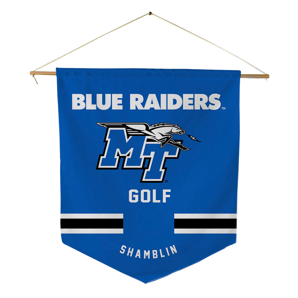 MTSU - NCAA Women's Golf : kyndall shamblin - Pennant - 18" x 21"-0