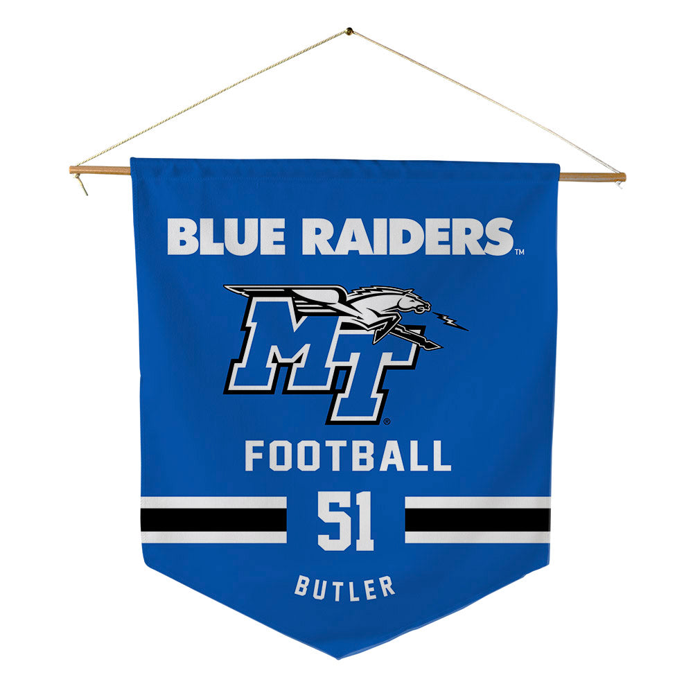 MTSU - NCAA Football : Quentin Butler - Pennant - 18" x 21"-0
