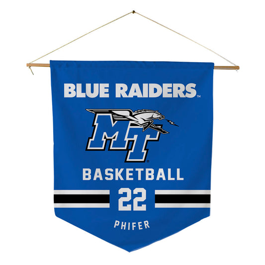 MTSU - NCAA Women's Basketball : Macie Phifer - Pennant - 18" x 21"-0