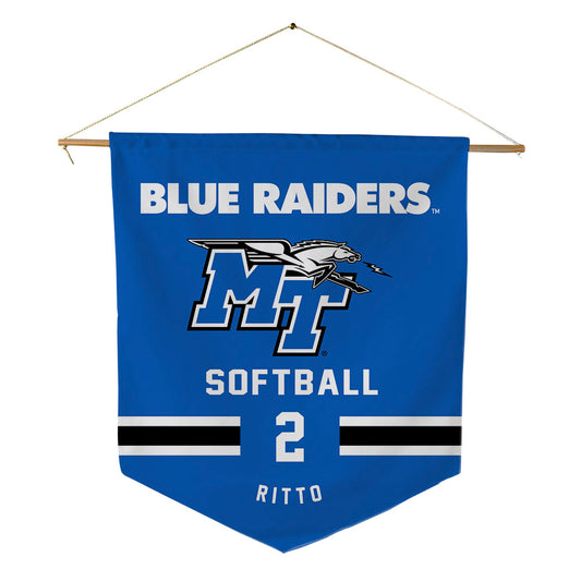 MTSU - NCAA Softball : Sabria Ritto - Pennant - 18" x 21"-0