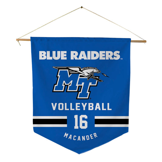 MTSU - NCAA Women's Volleyball : Caroline Macander - Pennant - 18" x 21"-0