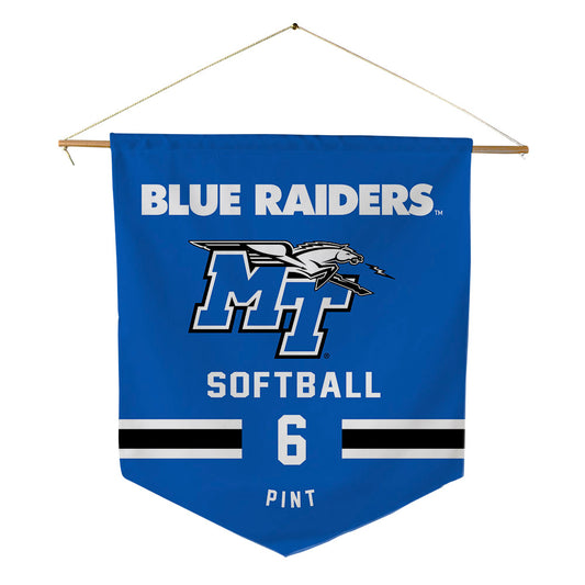MTSU - NCAA Softball : Mady Pint - Pennant - 18" x 21"-0