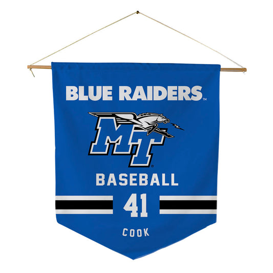 MTSU - NCAA Baseball : Calvin Cook - Pennant - 18" x 21"-0