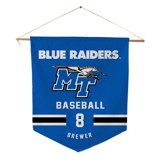 MTSU - NCAA Baseball : Nathan Brewer - Pennant - 18" x 21"-0