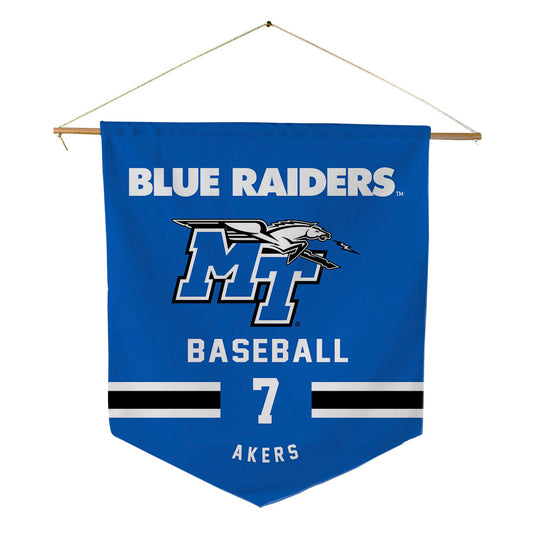 MTSU - NCAA Baseball : Layne Akers - Pennant - 18" x 21"-0
