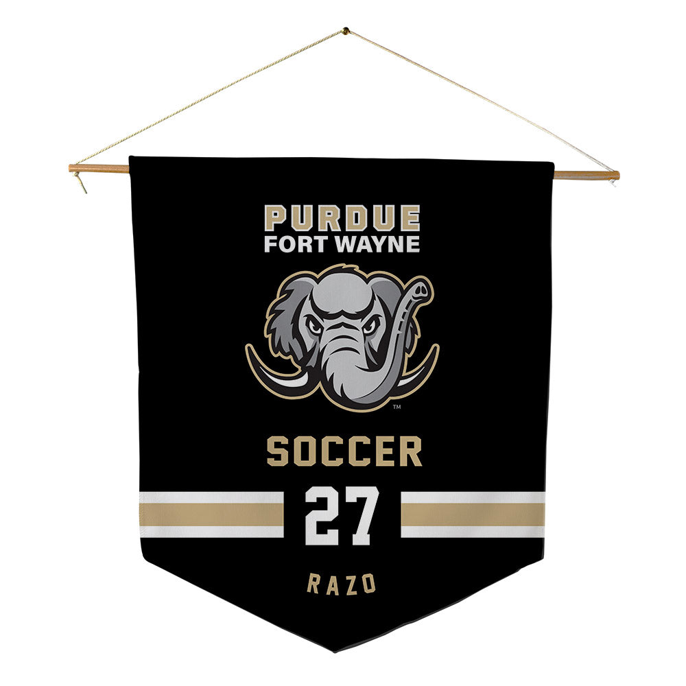 PFW - NCAA Men's Soccer : Brandon Razo - Pennant - 18" x 21"-0