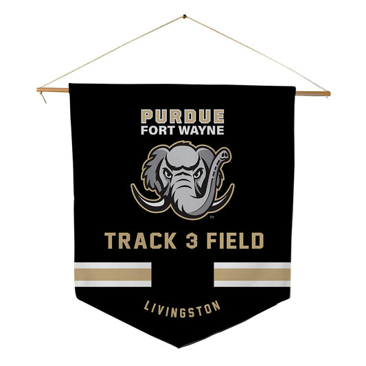 PFW - NCAA Men's Track & Field : Bradyn Livingston - Pennant - 18" x 21"-0