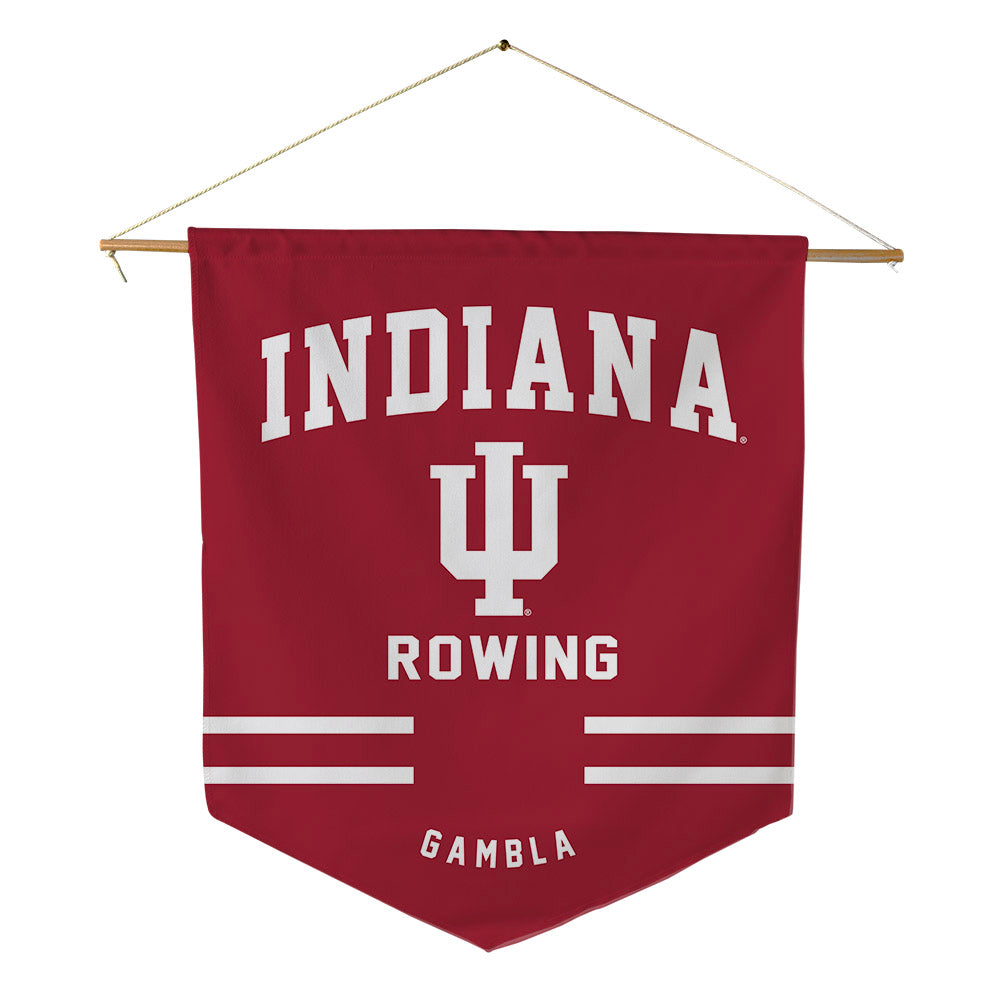 Indiana - NCAA Women's Rowing : Madeline Gambla - Pennant - 18" x 21"-0
