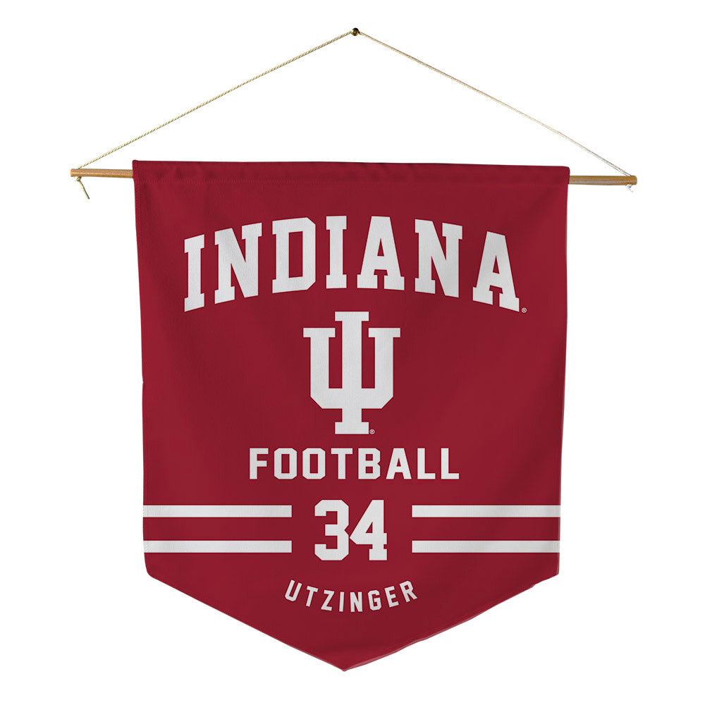 Indiana - NCAA Football : Jeff Utzinger - Pennant - 18" x 21"-0
