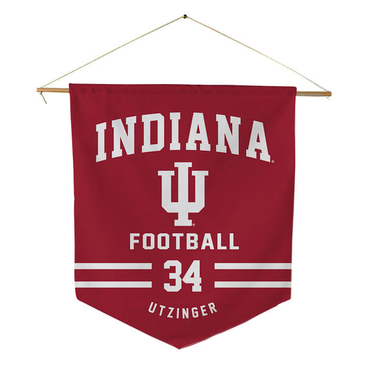 Indiana - NCAA Football : Jeff Utzinger - Pennant - 18" x 21"-0