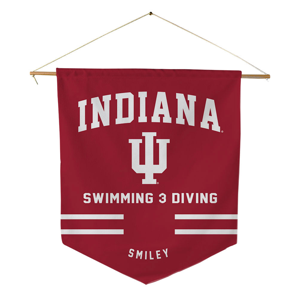 Indiana - NCAA Men's Swimming & Diving : Dylan Smiley - Pennant - 18" x 21"-0