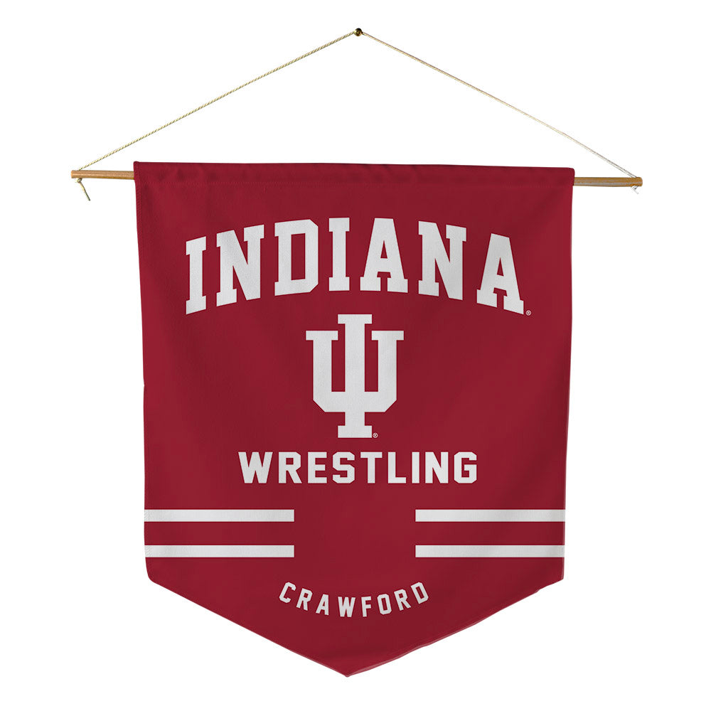 Indiana - NCAA Wrestling : Christopher Crawford - Pennant - 18" x 21"-0