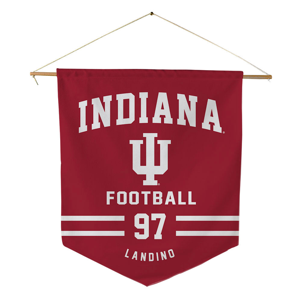 Indiana - NCAA Football : Mario Landino - Pennant - 18" x 21"-0