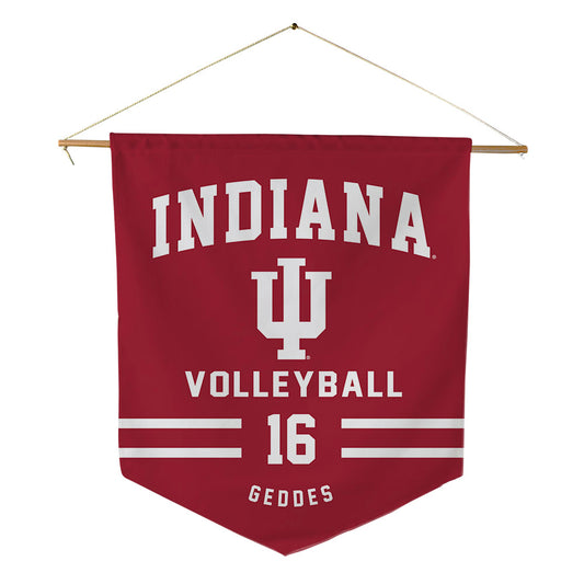 Indiana - NCAA Women's Volleyball : Morgan Geddes - Pennant - 18" x 21"-0