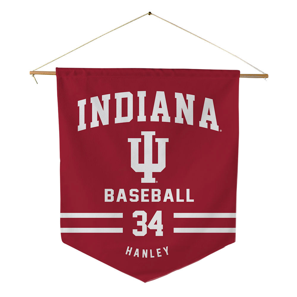 Indiana - NCAA Baseball : Jake Hanley - Pennant - 18" x 21"-0