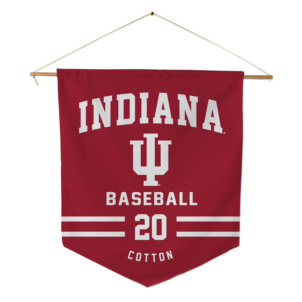Indiana - NCAA Baseball : Logan Cotton - Pennant - 18" x 21"-0