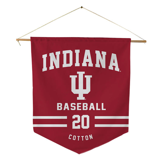 Indiana - NCAA Baseball : Logan Cotton - Pennant - 18" x 21"-0