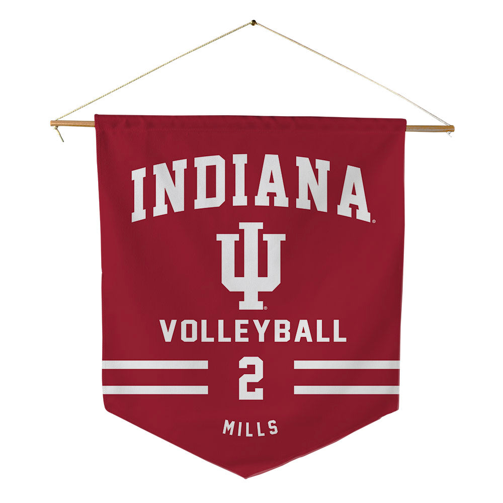 Indiana - NCAA Women's Volleyball : Carly Mills - Pennant - 18" x 21"-0