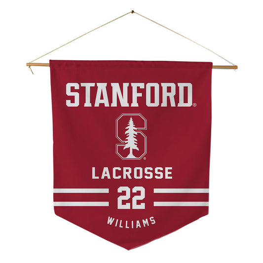 Stanford - NCAA Women's Lacrosse : Peep Williams - Pennant - 18" x 21"-0