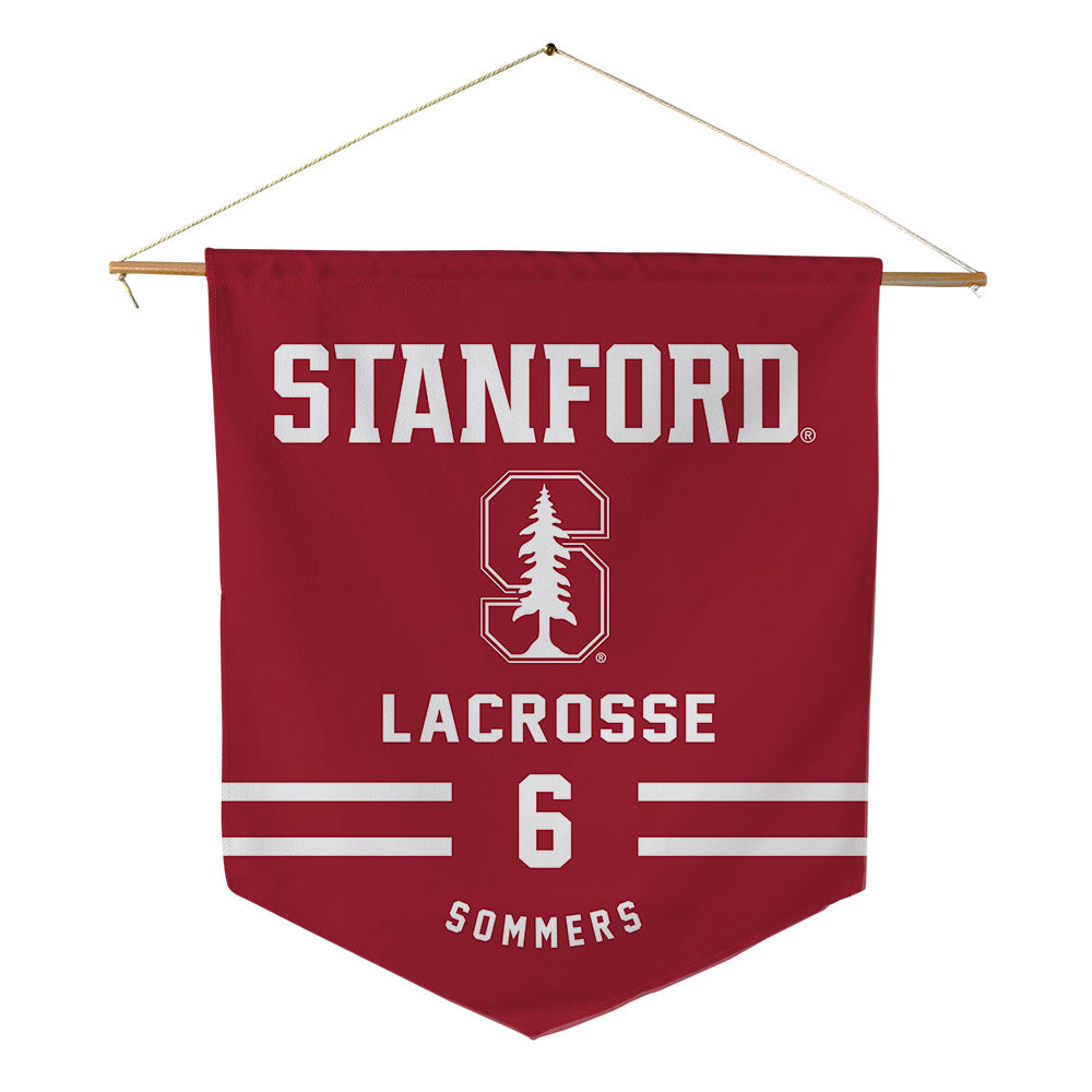 Stanford - NCAA Women's Lacrosse : Kaleigh Sommers - Pennant - 18" x 21"-0
