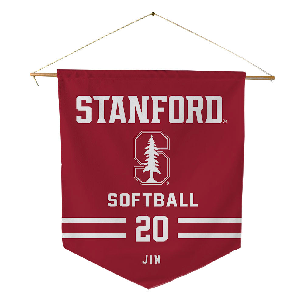 Stanford - NCAA Softball : Sophia Jin - Pennant - 18" x 21"-0