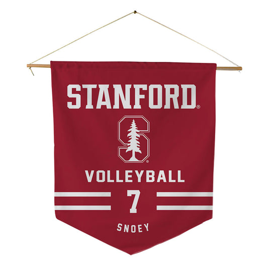 Stanford - NCAA Men's Volleyball : Theo Snoey - Pennant - 18" x 21"-0