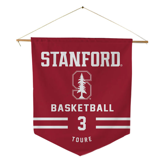 Stanford - NCAA Men's Basketball : Tallis Toure - Pennant - 18" x 21"-0