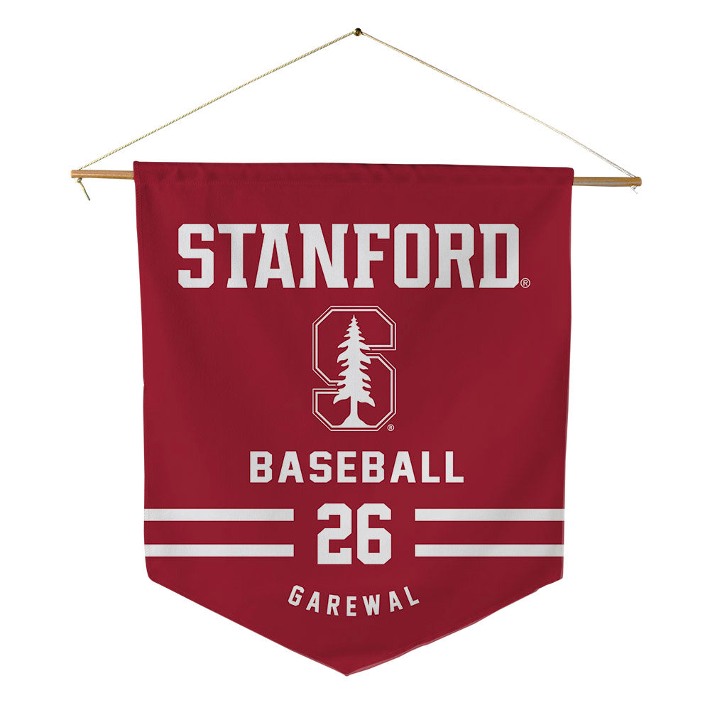Stanford - NCAA Baseball : Sam Garewal - Pennant - 18" x 21"-0