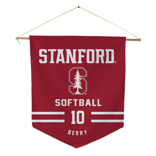 Stanford - NCAA Softball : Jade Berry - Pennant - 18" x 21"-0