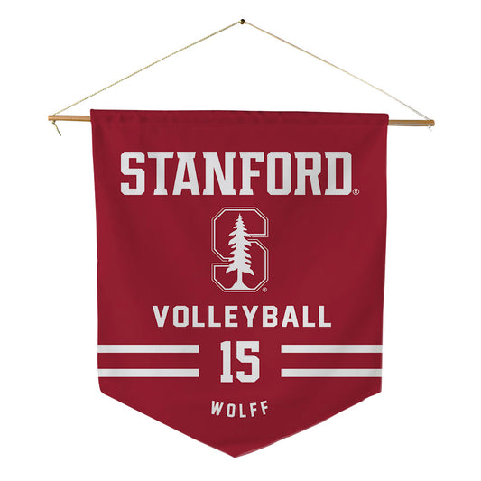 Stanford - NCAA Men's Volleyball : David Wolff - Pennant - 18" x 21"-0