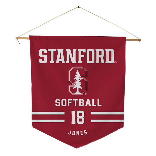 Stanford - NCAA Softball : Emily Jones - Pennant - 18" x 21"-0