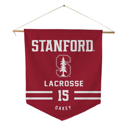 Stanford - NCAA Women's Lacrosse : Martha Oakey - Pennant - 18" x 21"-0