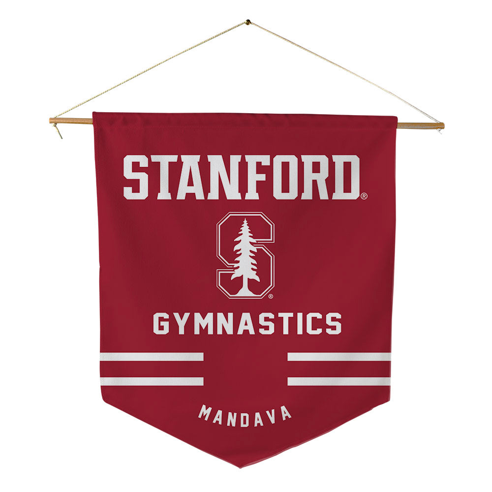 Stanford - NCAA Men's Gymnastics : Kiran Mandava - Pennant - 18" x 21"-0